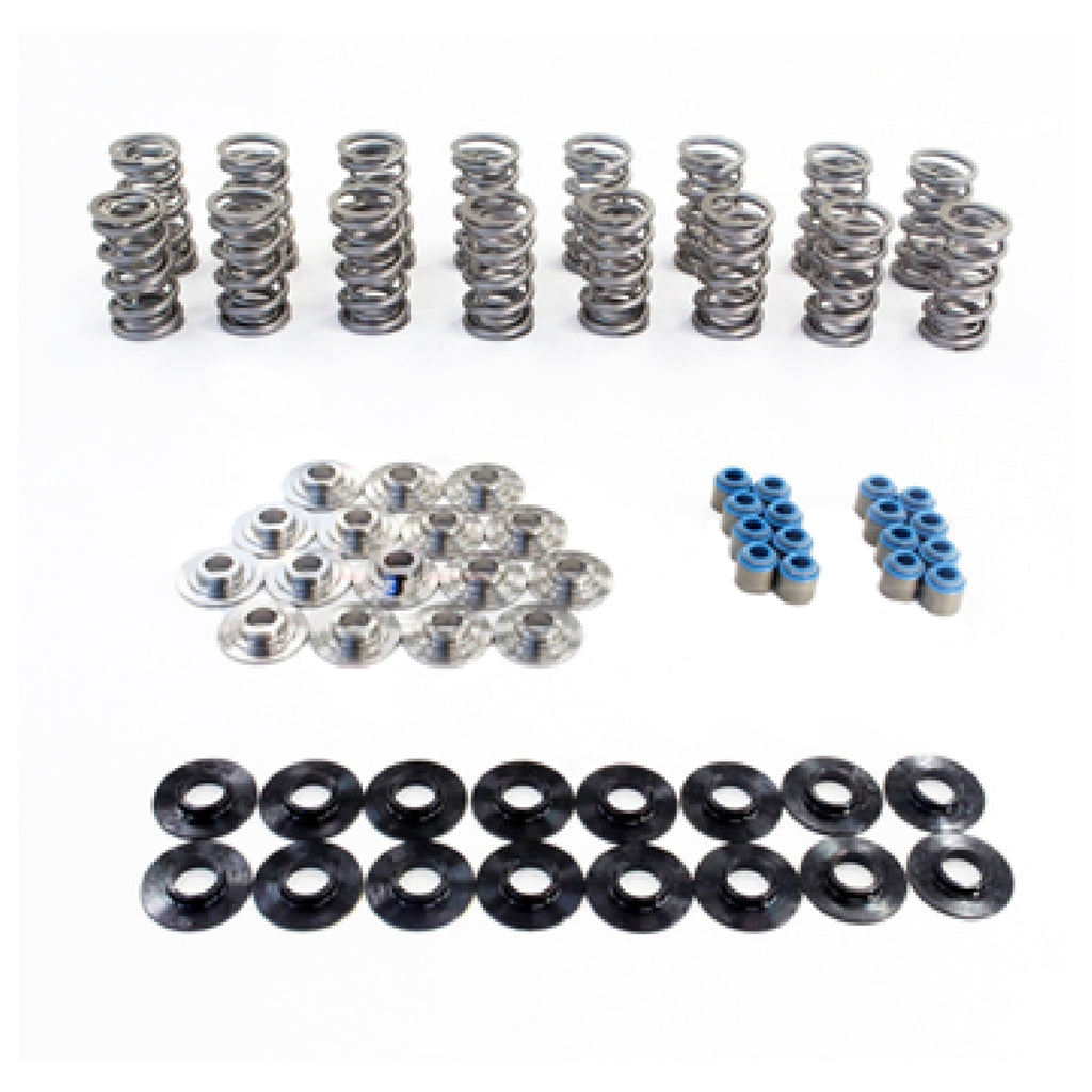 Texas Speed GM LS7 .660" POLISHED Dual Spring Kit PAC Valve Springs Titanium Retainers & Shims