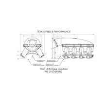 Cargar imagen en el visor de la galería, Texas Speed GM Gen 5 LT Titan LR-T Long Runner Intake Manifold &amp; Fuel Rails 102mm Black