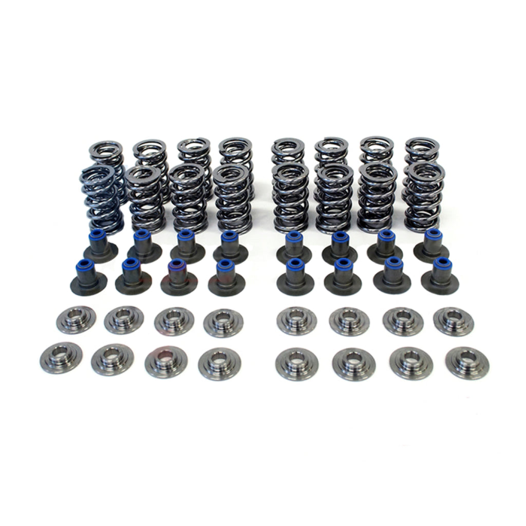 Texas Speed GM LS .660" POLISHED Dual Spring Kit PAC Valve Springs Titanium Retainers PRC Integrated Seat/Seal