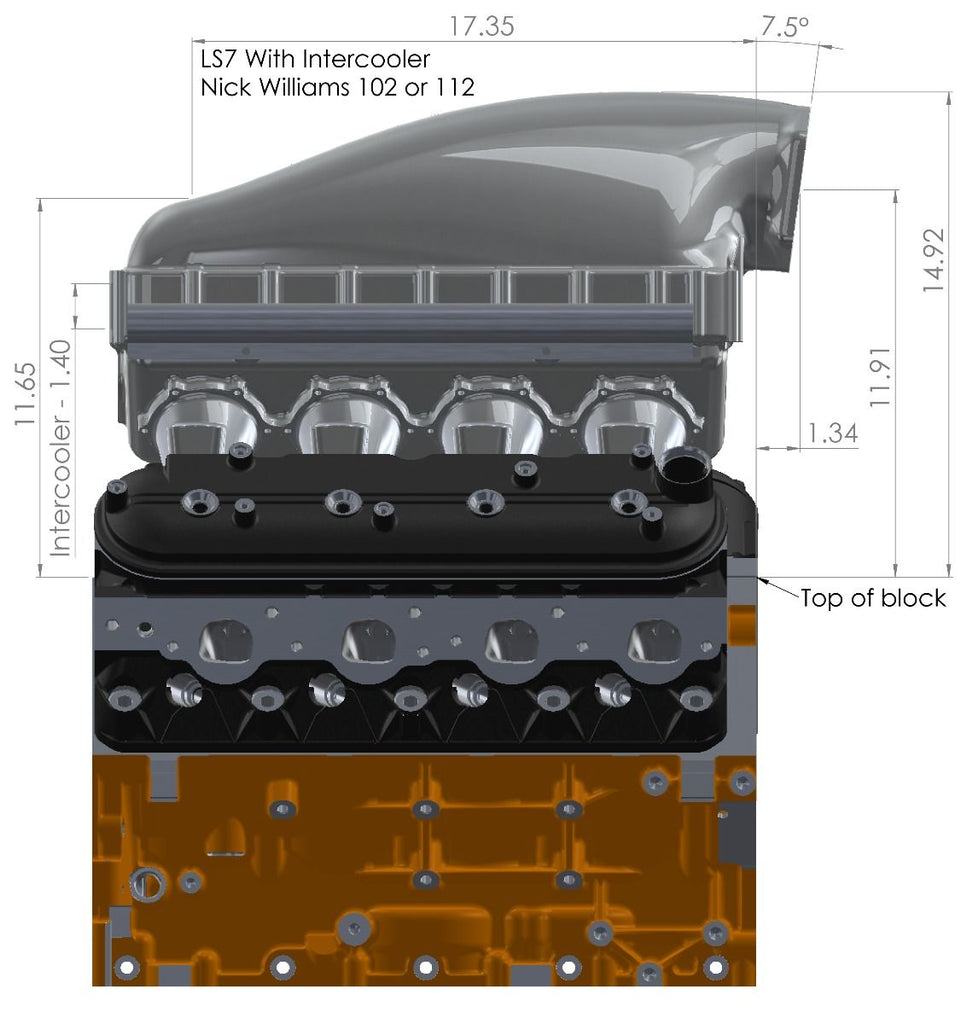 LME Racing GM LS7 Billet Intake Manifold 2400HP Natural Finish