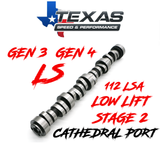 Texas Speed GM LS Truck Low Lift Cathedral Port Stage 2 Camshaft 112 LSA