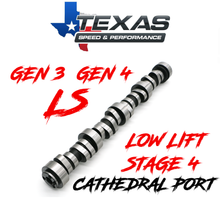 Load image into Gallery viewer, Texas Speed GM LS Truck Low Lift Cathedral Port Stage 4 Camshaft